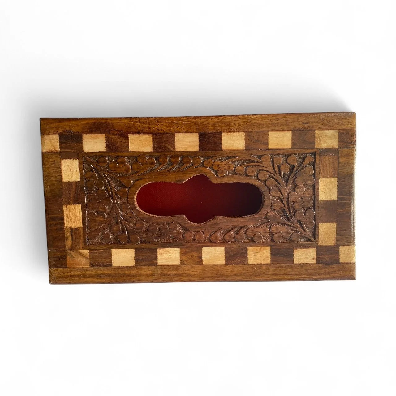 Handcrafted Sheesham Wood Tissue Box Cover – Elegant Home Decor