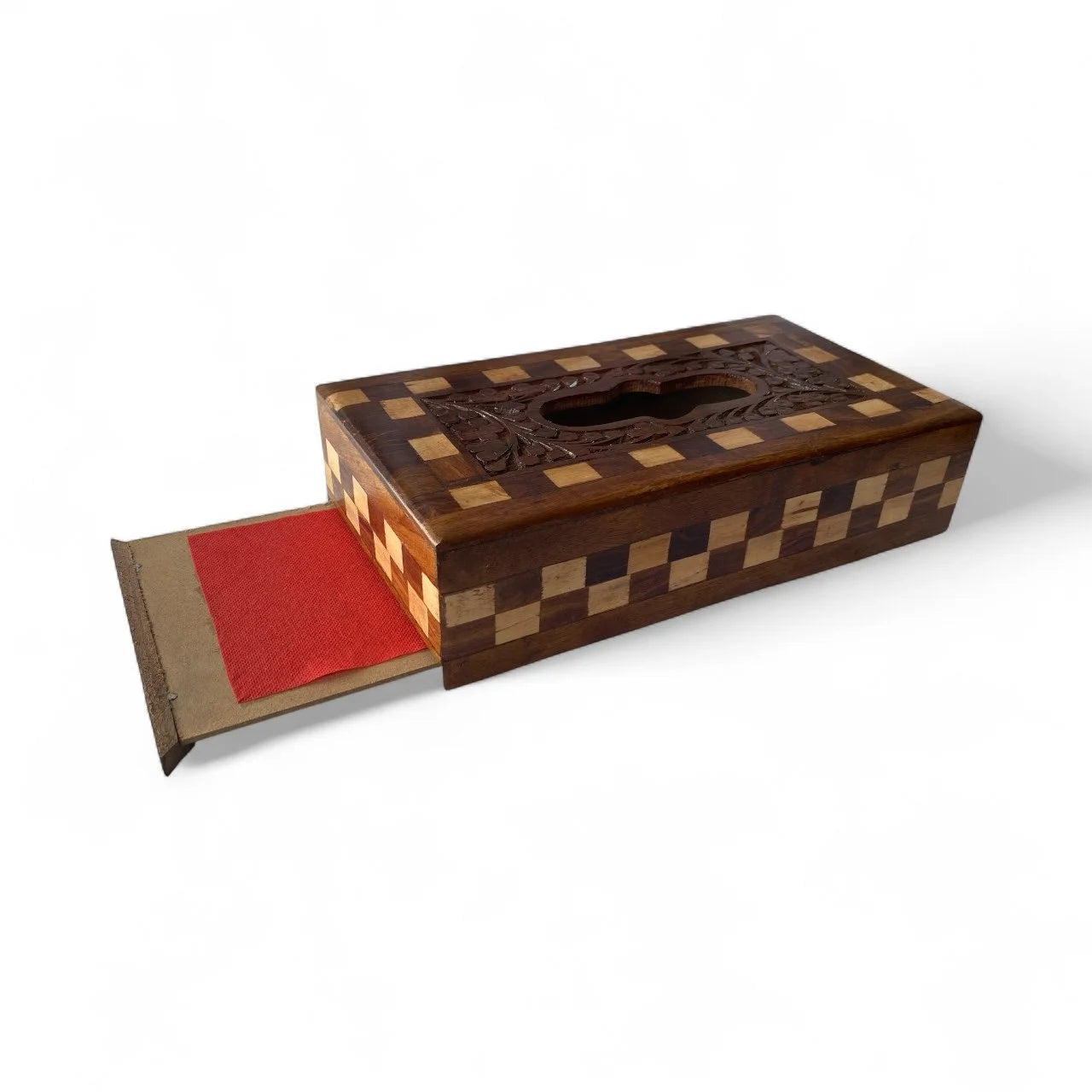 Handcrafted Sheesham Wood Tissue Box Cover – Elegant Home Decor